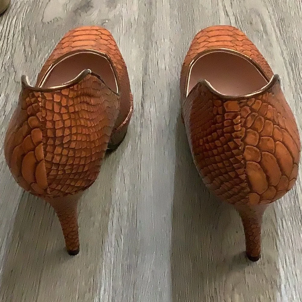Bellini Snake Skin Platform Heels